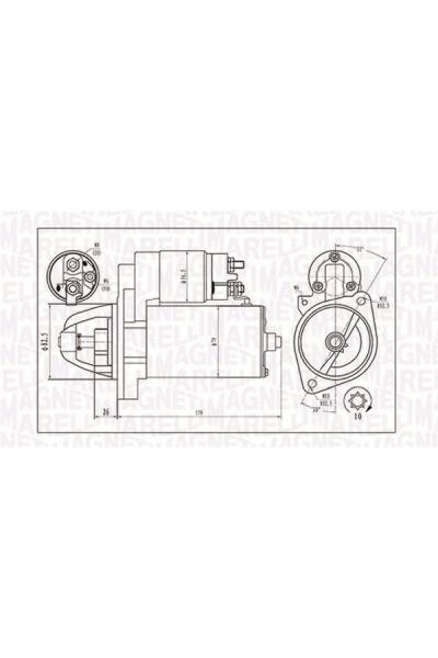 Motorino d'avviamento magneti marelli 95-063721202010