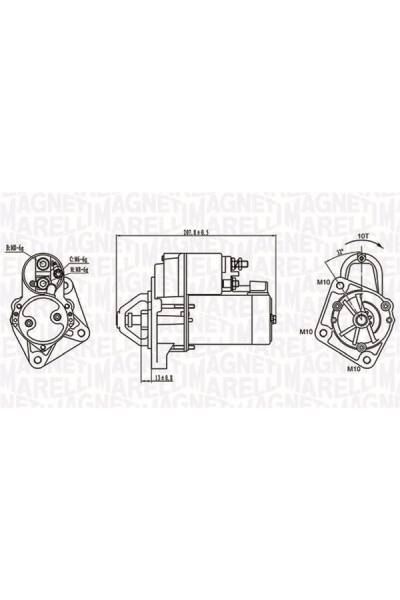 Motorino d'avviamento magneti marelli 95-063721289010