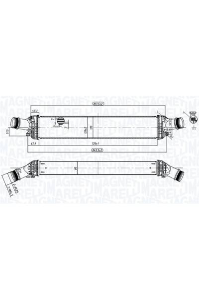 Intercooler magneti marelli 95-351319204430