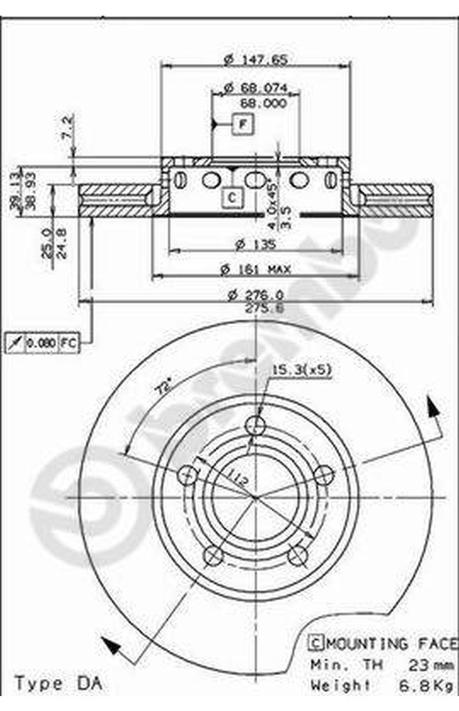 Immagine per Disco Freno  (pz 1) ventilato da Autozona