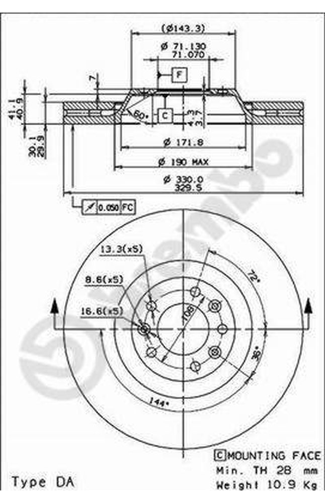 Immagine per Disco Freno  (pz 1) ventilato da Autozona