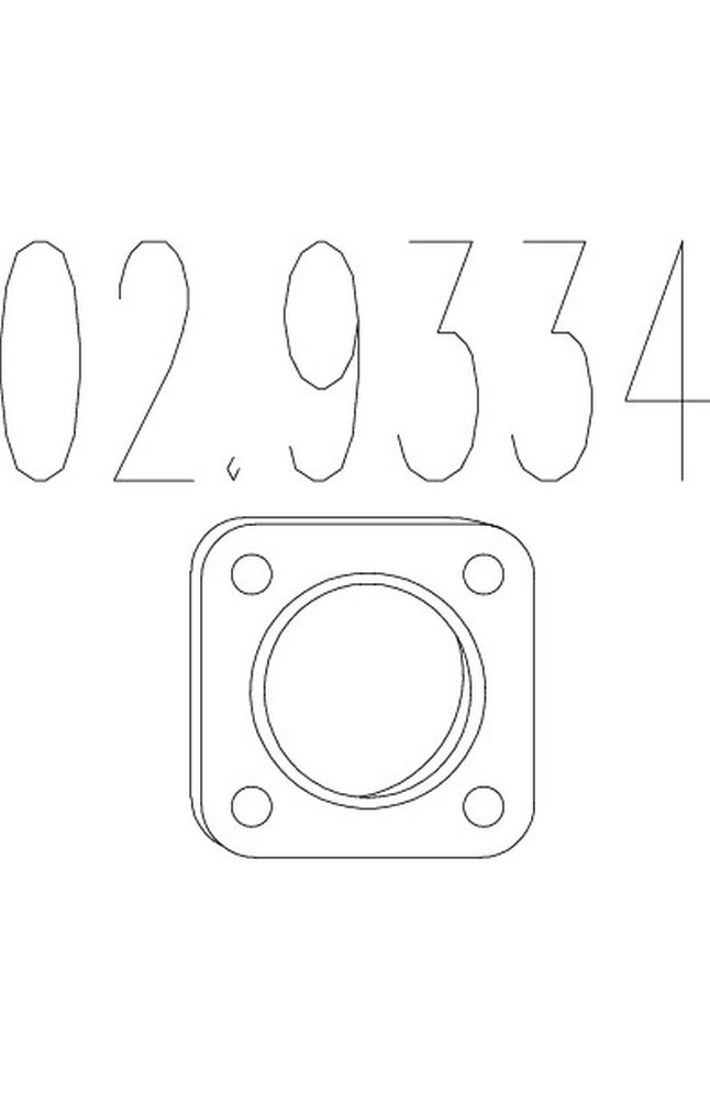 guarnizione, tubo gas scarico mts 02.9334