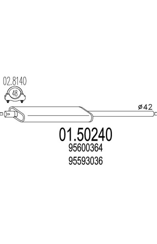 silenziatore centrale mts 01.50240