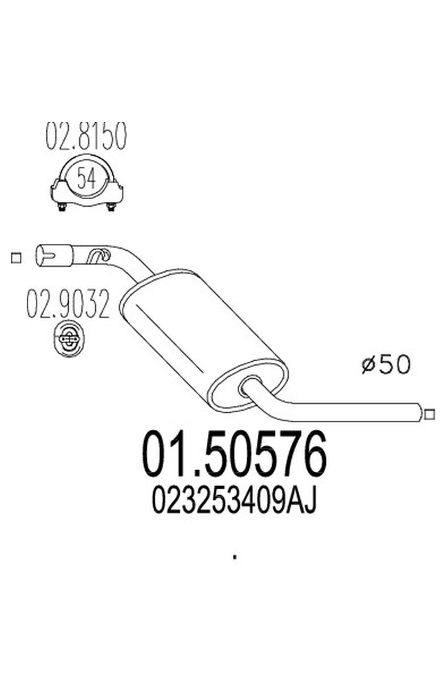 silenziatore centrale mts 01.50576