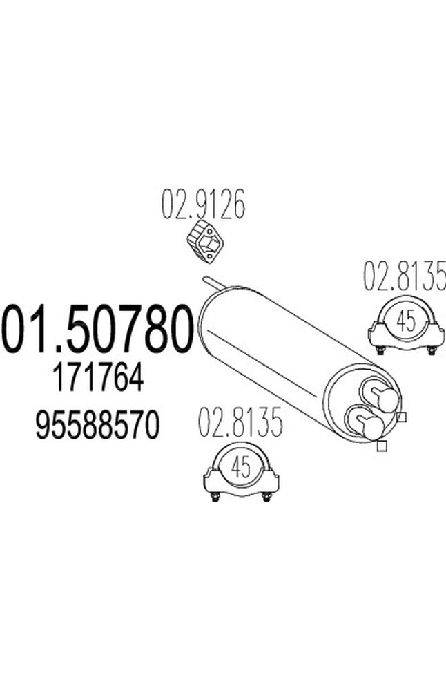 silenziatore centrale mts 01.50780