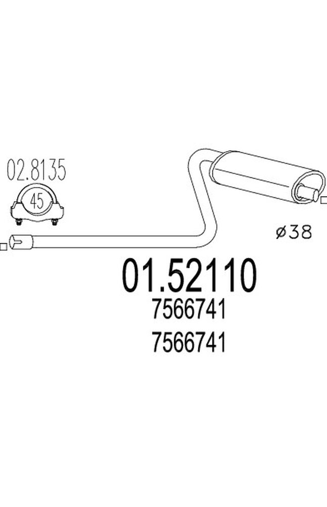 silenziatore centrale mts 01.52110