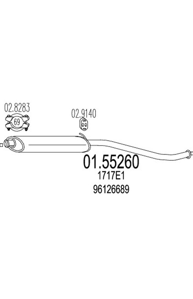 silenziatore centrale mts 01.55260