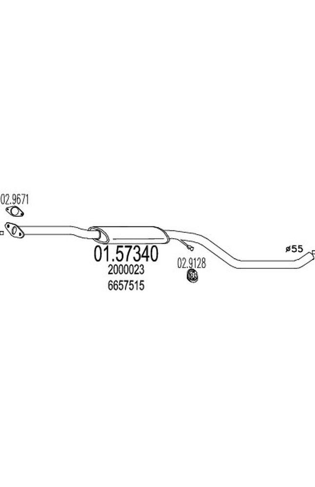 silenziatore centrale mts 01.57340