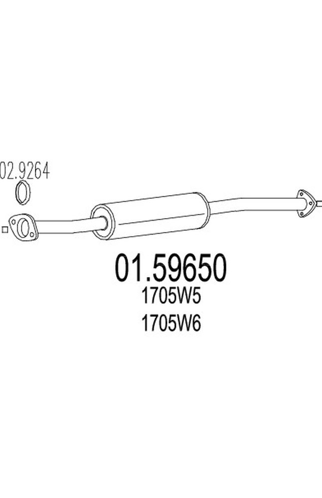 silenziatore centrale mts 01.59650