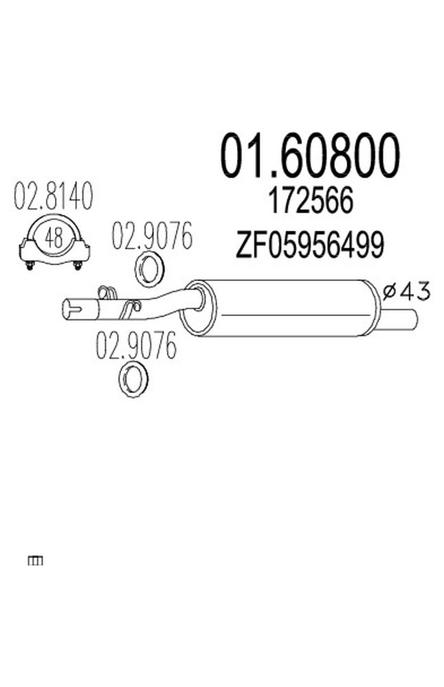 silenziatore centrale mts 01.60800