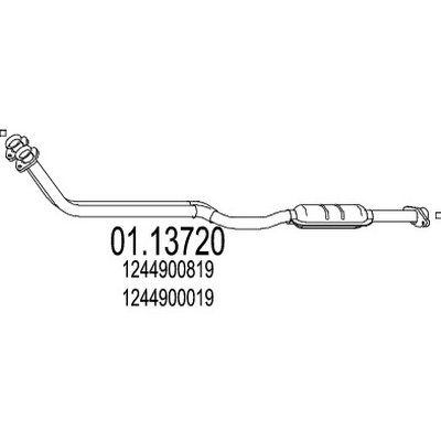 tubo gas scarico mts 01.13720