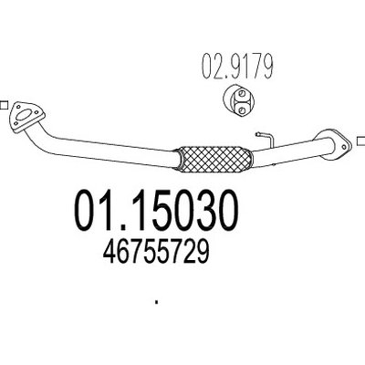 tubo gas scarico mts 01.15030