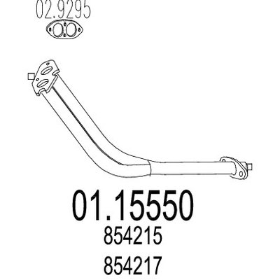 tubo gas scarico mts 01.15550