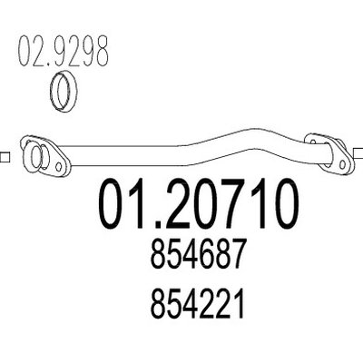 tubo gas scarico mts 01.20710