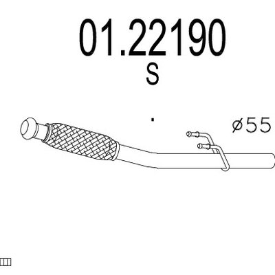 tubo gas scarico mts 01.22190