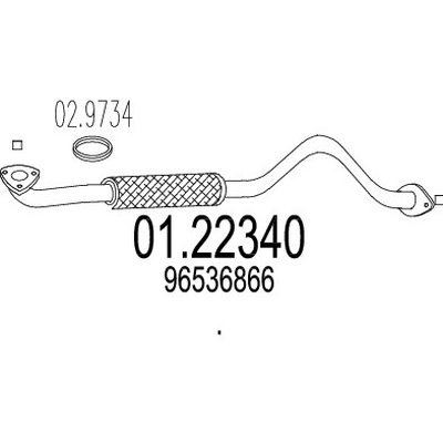 tubo gas scarico mts 01.22340