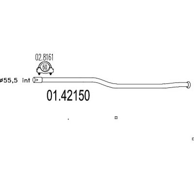 tubo gas scarico mts 01.42150