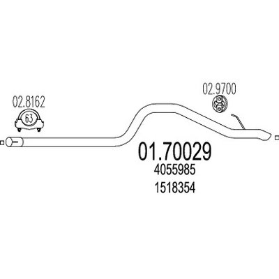 tubo gas scarico mts 01.70029