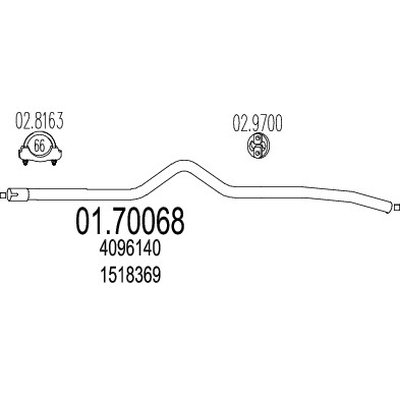 tubo gas scarico mts 01.70068