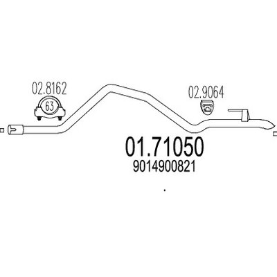 tubo gas scarico mts 01.71050