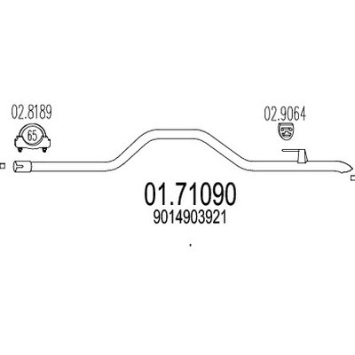 tubo gas scarico mts 01.71090