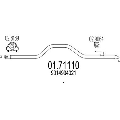 tubo gas scarico mts 01.71110