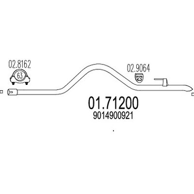 tubo gas scarico mts 01.71200