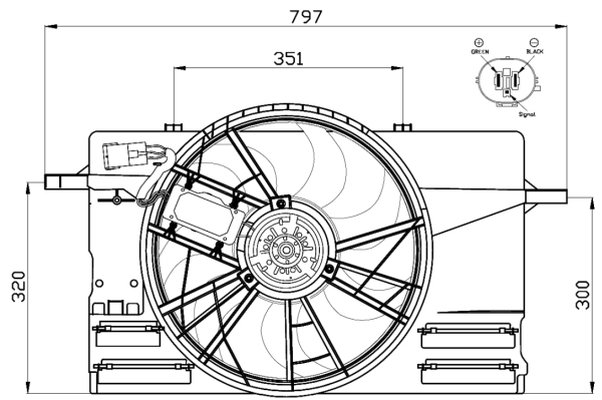 ventola, raffreddamento motore,nrf