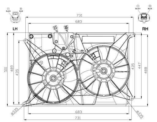 ventola, raffreddamento motore,nrf