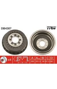 Tamburo freno TRW 161-DB4307