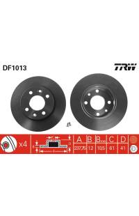 Disco  freno TRW 161-DF1013