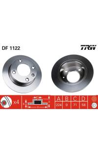 Disco  freno TRW 161-DF1122