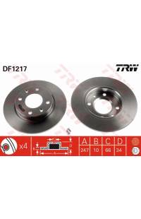 Disco  freno TRW 161-DF1217