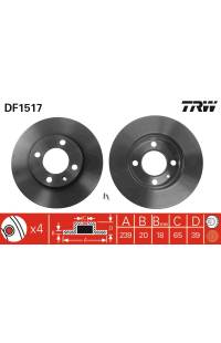 Disco  freno TRW 161-DF1517