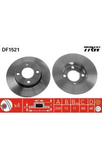 Disco  freno TRW 161-DF1521