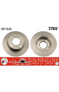 Disco  freno TRW 161-DF1526