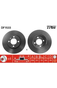 Disco  freno TRW 161-DF1533