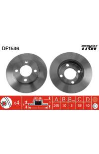 Disco  freno TRW 161-DF1536