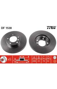 Disco  freno TRW 161-DF1538