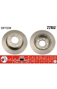 Disco  freno TRW 161-DF1539