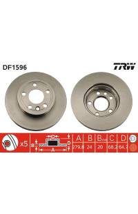 Disco  freno TRW 161-DF1596