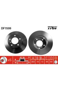 Disco  freno TRW 161-DF1599