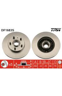 Disco  freno TRW 161-DF1683S