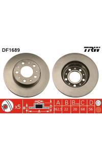 Disco  freno TRW 161-DF1689