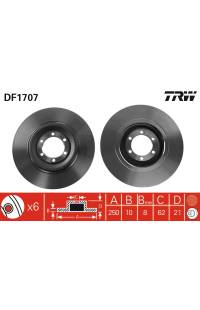 Disco  freno TRW 161-DF1707