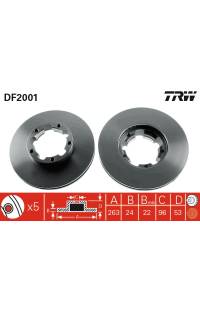 Disco  freno TRW 161-DF2001