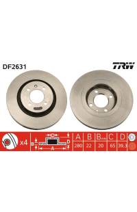 Disco  freno TRW 161-DF2631