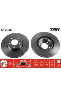 Disco  freno TRW 161-DF2645