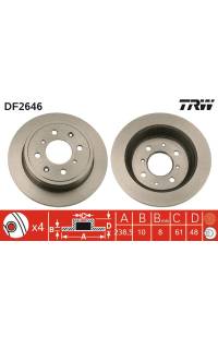 Disco  freno TRW 161-DF2646