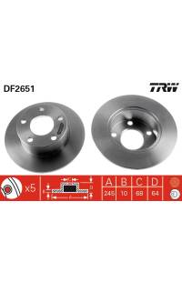 Disco  freno TRW 161-DF2651